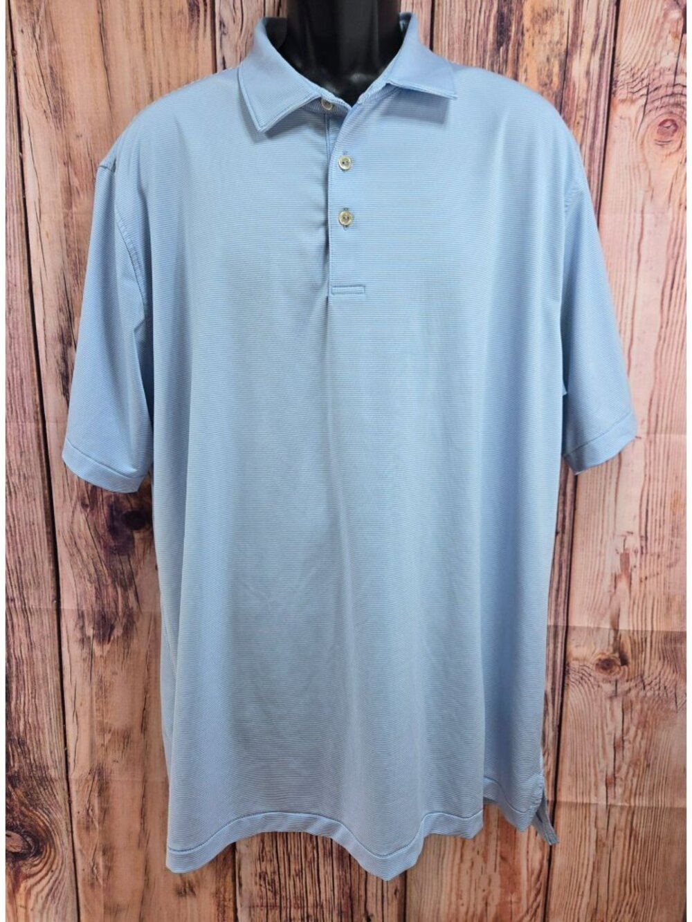 Peter Millar Summer Comfort Mens Blue Striped Polo XL